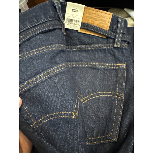 Levi's Premium 25x29 XL Baggy Straight Women's Jeans Dream Nice Dreams Dark Wash - Picture 7 of 7